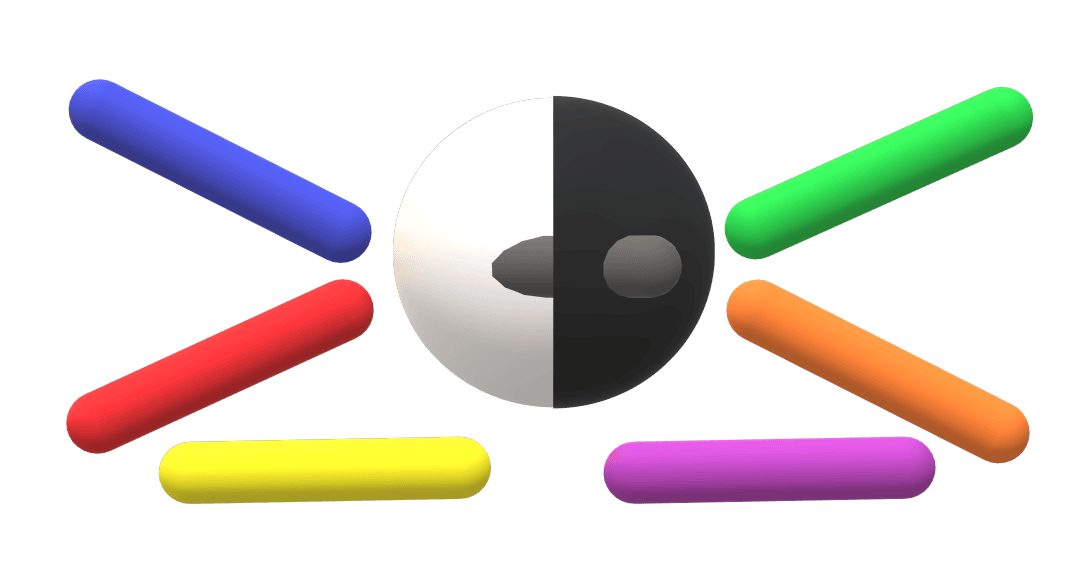 Color contrast examples showing complementary colors and their visual impact