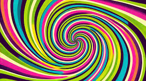 Spiral shape with contrasting colors creating visual harmony